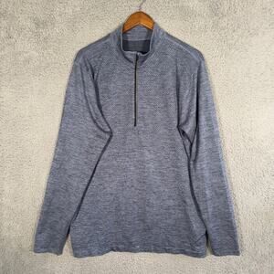 Lululemon Men’s Surge Warm 1/2 Zip Pullover Stretch Long Sleeve Blue Size XL